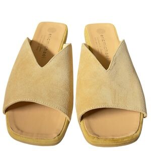 Eric Michael Yellow Suede Sandals